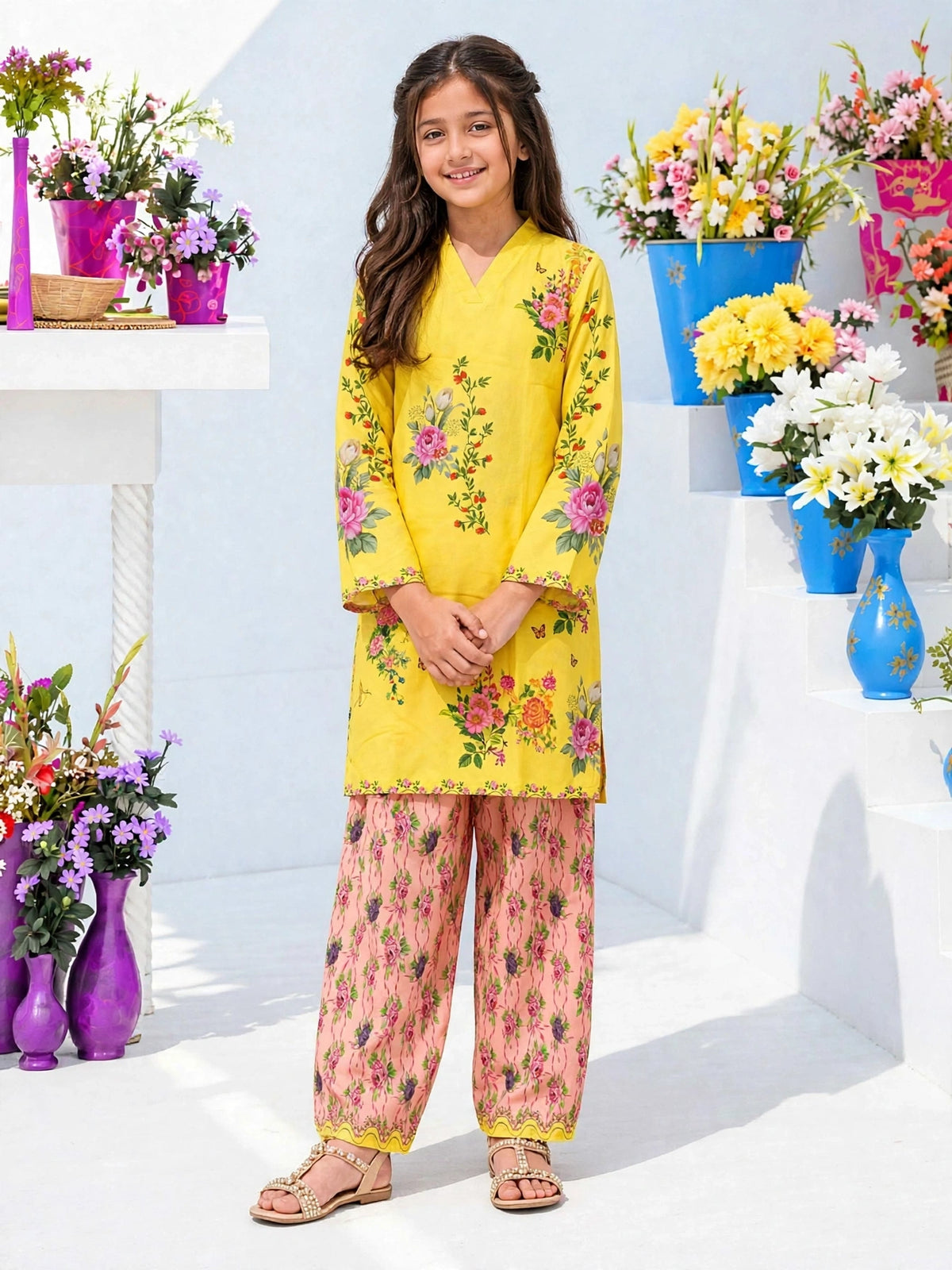 Lime Pink Floral