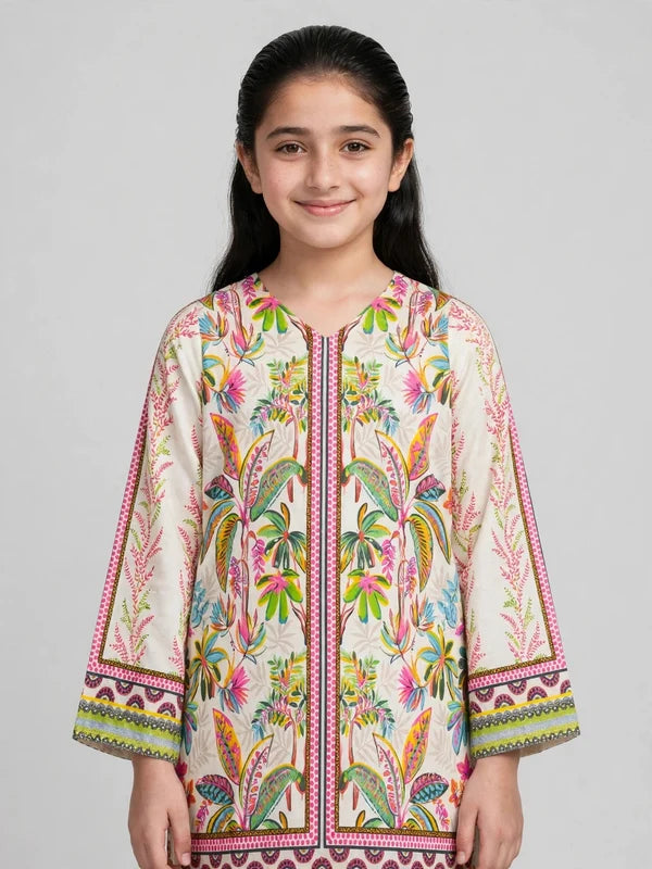 Girls Fluffy Floral Co Ord Set