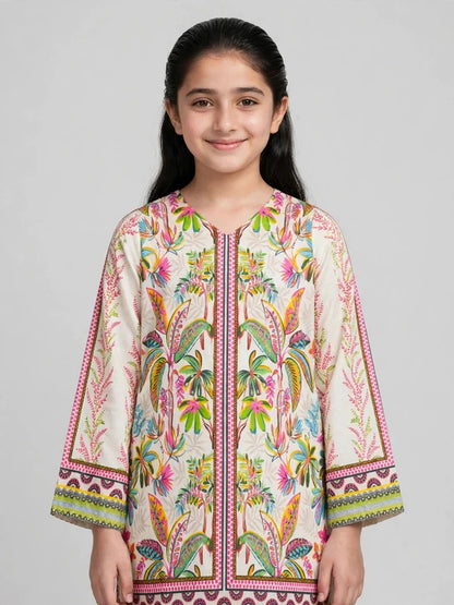 Girls Fluffy Floral Co Ord Set