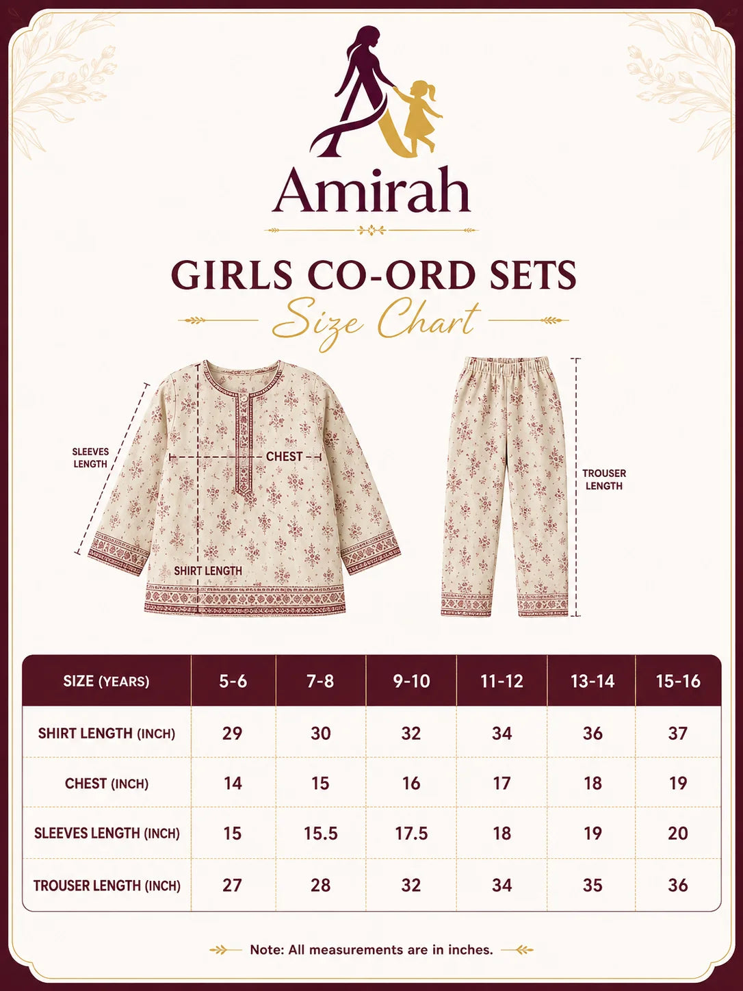 Girls Purple Floral Co Ord Set